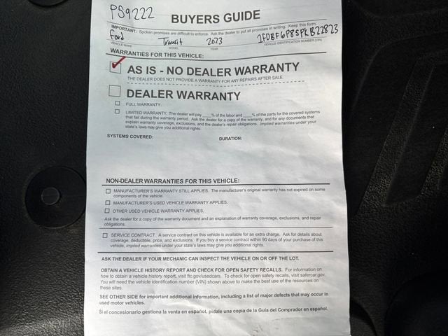 2023 Ford Transit Cutaway Base