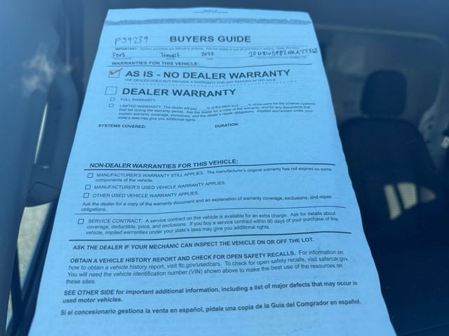 2022 Ford Transit Cutaway Base