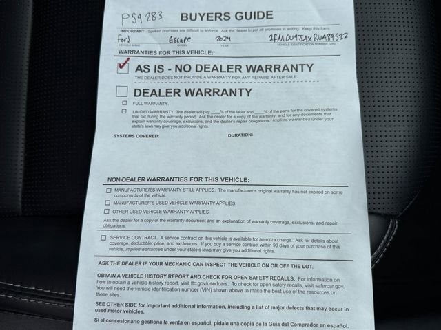 2024 Ford Escape Platinum