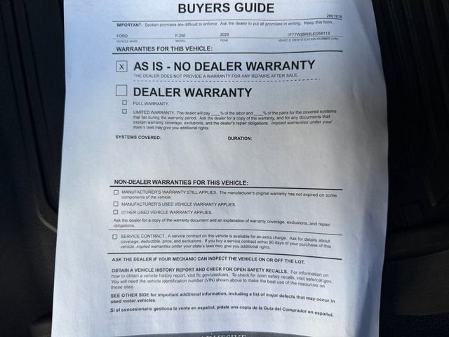 2020 Ford Super Duty F-250 SRW Lariat