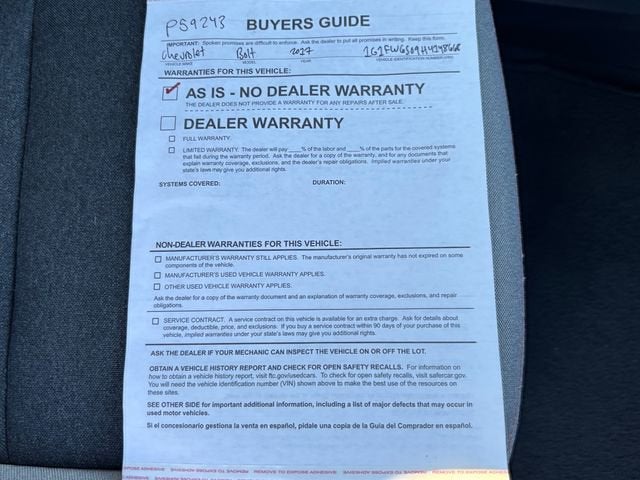 2017 Chevrolet Bolt EV LT