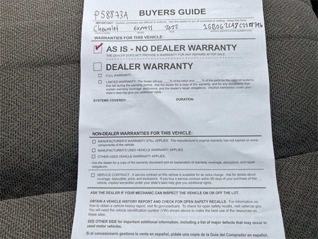 2012 Chevrolet Express Cutaway 3500 Work Van