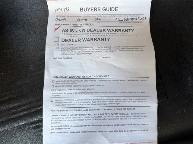 2024 Chevrolet Express Cargo 2500 WT