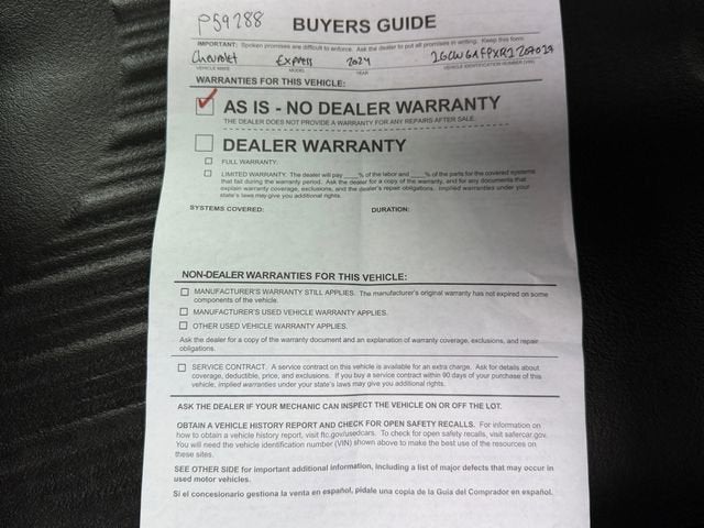 2024 Chevrolet Express Cargo 2500 WT