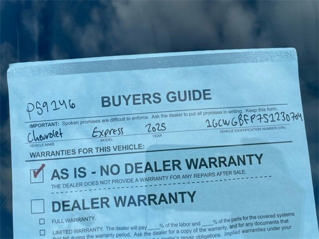 2025 Chevrolet Express Cargo 2500 WT