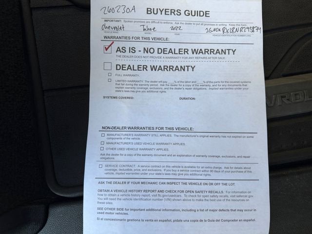 2022 Chevrolet Tahoe RST