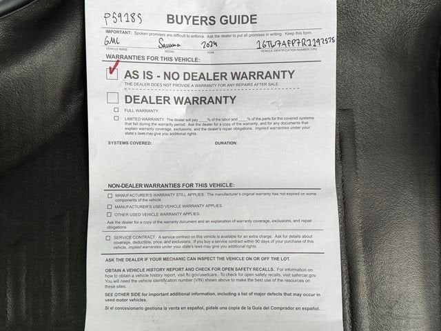 2024 GMC Savana Cargo 2500 Work Van