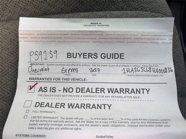 2017 Chevrolet Express Cutaway 3500 Base