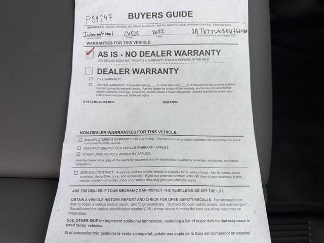 2022 INTERNATIONAL CV515 Base