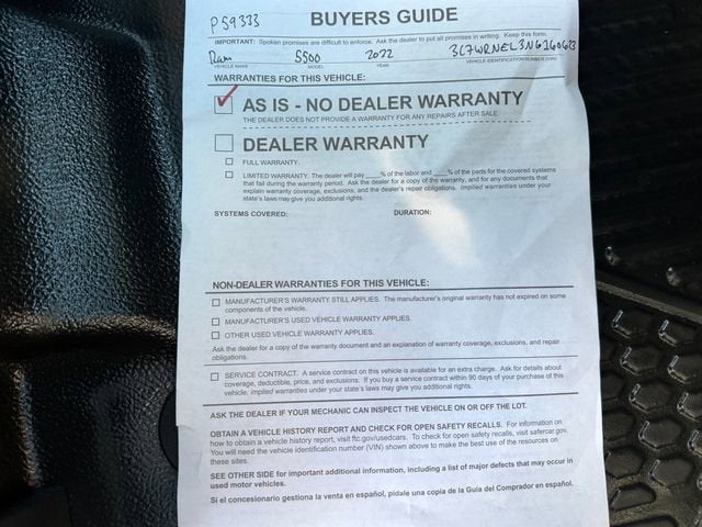 2022 RAM 5500 Chassis Cab Tradesman