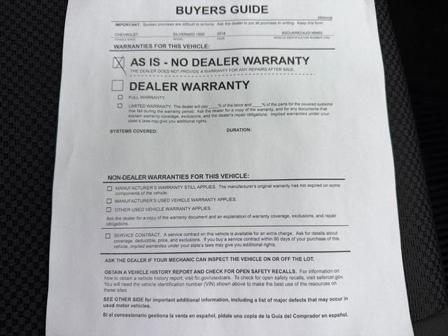 2018 Chevrolet Silverado 1500 LT