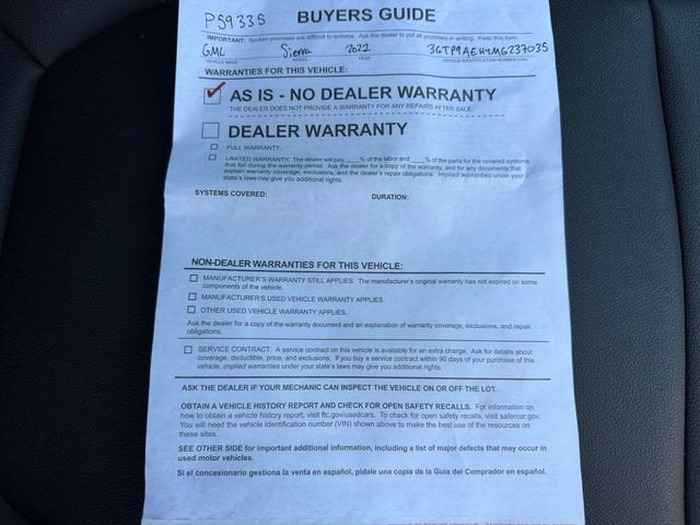 2021 GMC Sierra 1500 Sierra