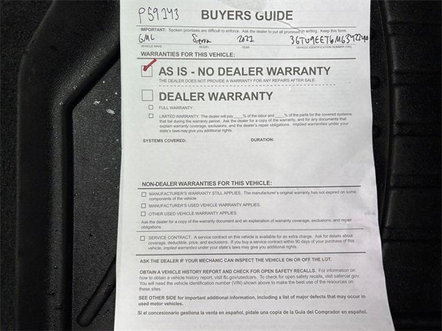 2021 GMC Sierra 1500 AT4