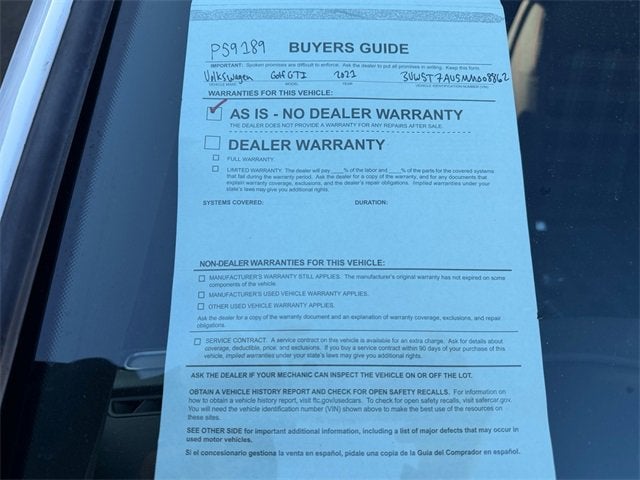 2021 Volkswagen Golf GTI S