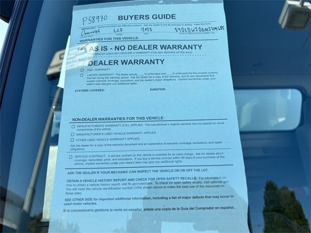 2021 Chevrolet Low Cab Forward 4500 Base