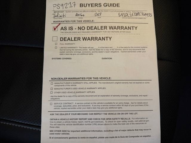 2023 INFINITI QX60 PURE