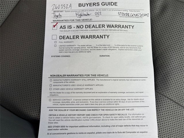 2022 Toyota Highlander Hybrid Limited