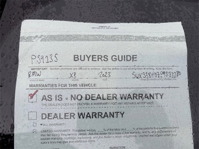 2023 BMW X3 xDrive30i