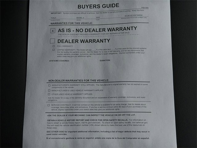 2022 Tesla Model 3 Performance