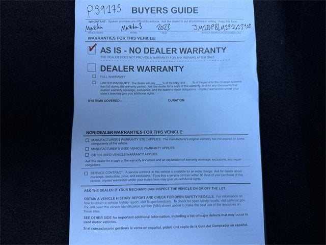 2023 Mazda Mazda3 Hatchback 2.5 S Carbon Edition