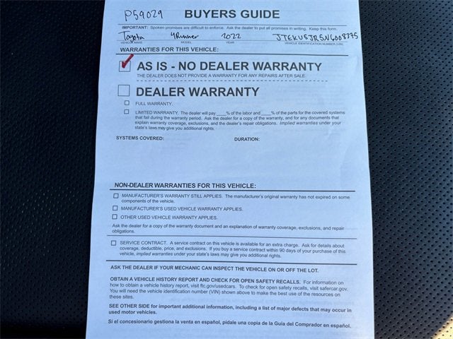 2022 Toyota 4Runner Limited