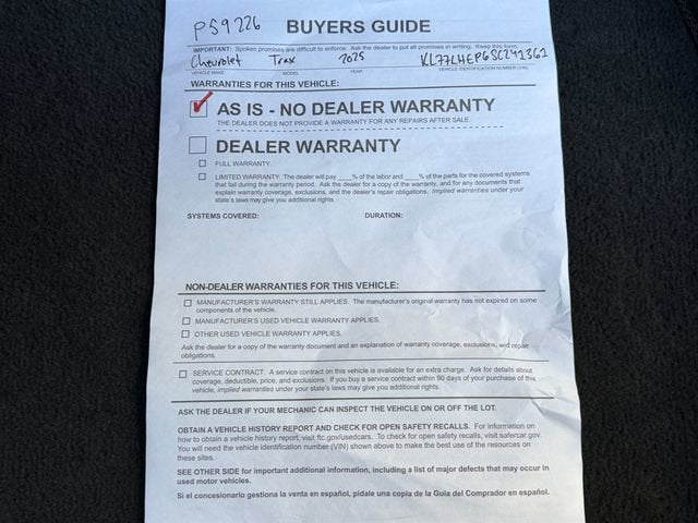 2025 Chevrolet Trax LT