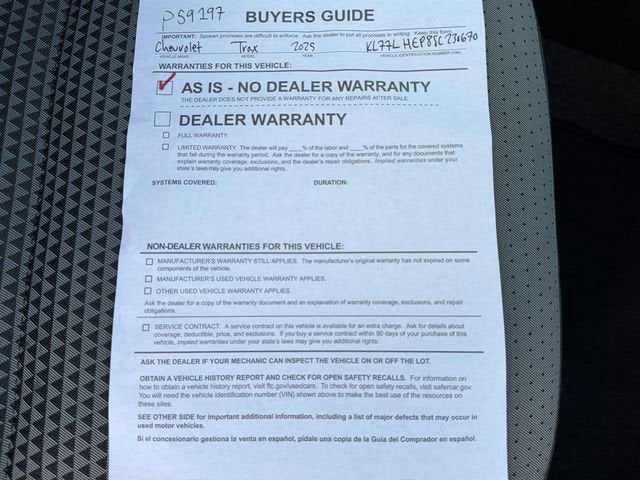 2025 Chevrolet Trax LT