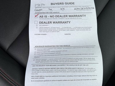 2025 Chevrolet Trax 2RS