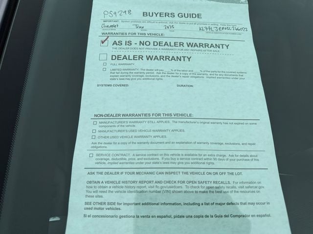 2025 Chevrolet Trax 2RS