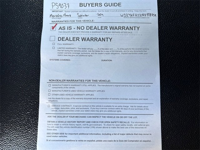 2024 Mercedes-Benz Sprinter Passenger Van Base